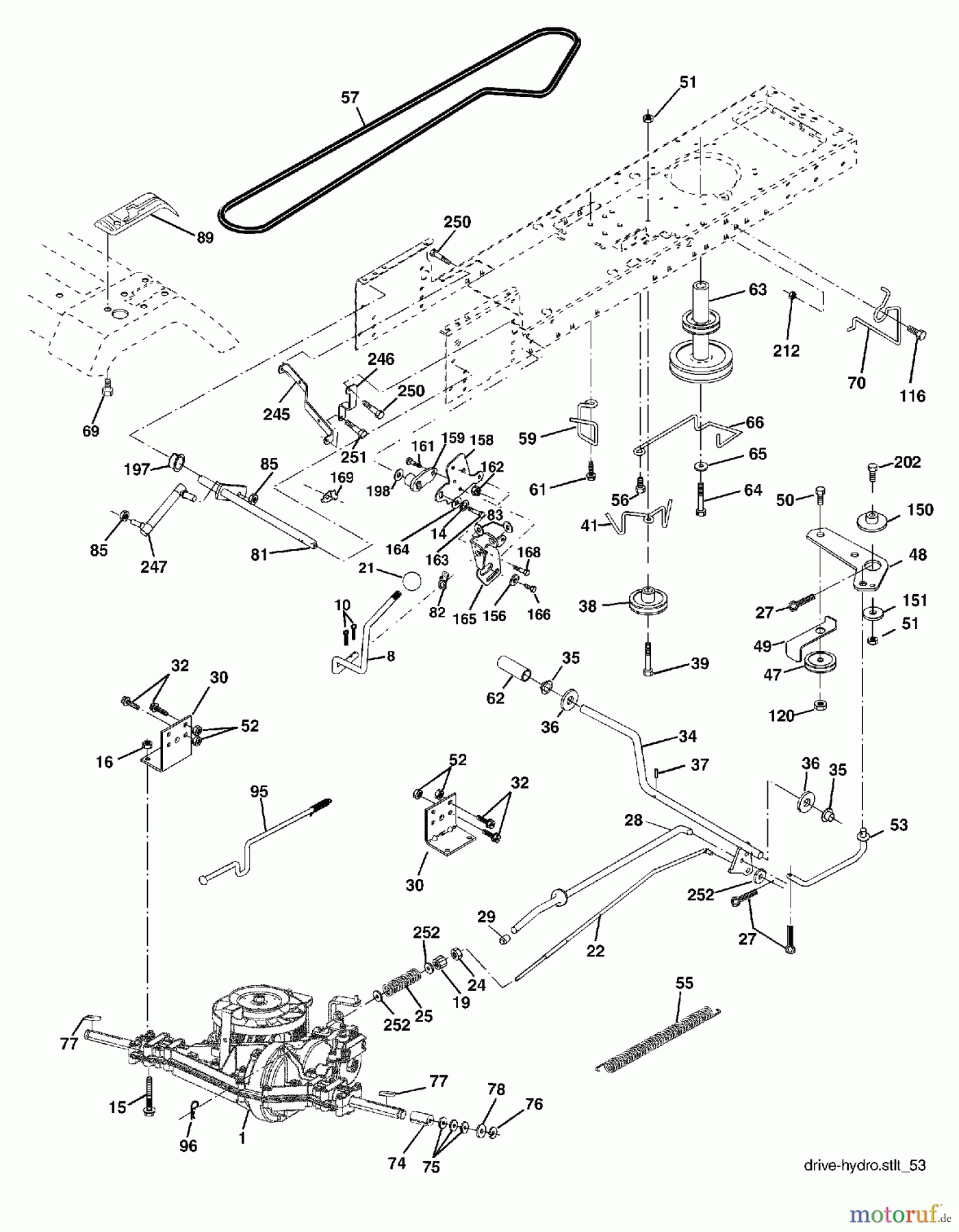Poulan / Weed Eater Rasen und Gartentraktoren WET17H42STA - Weed Eater Lawn Tractor (2003-01) DRIVE
