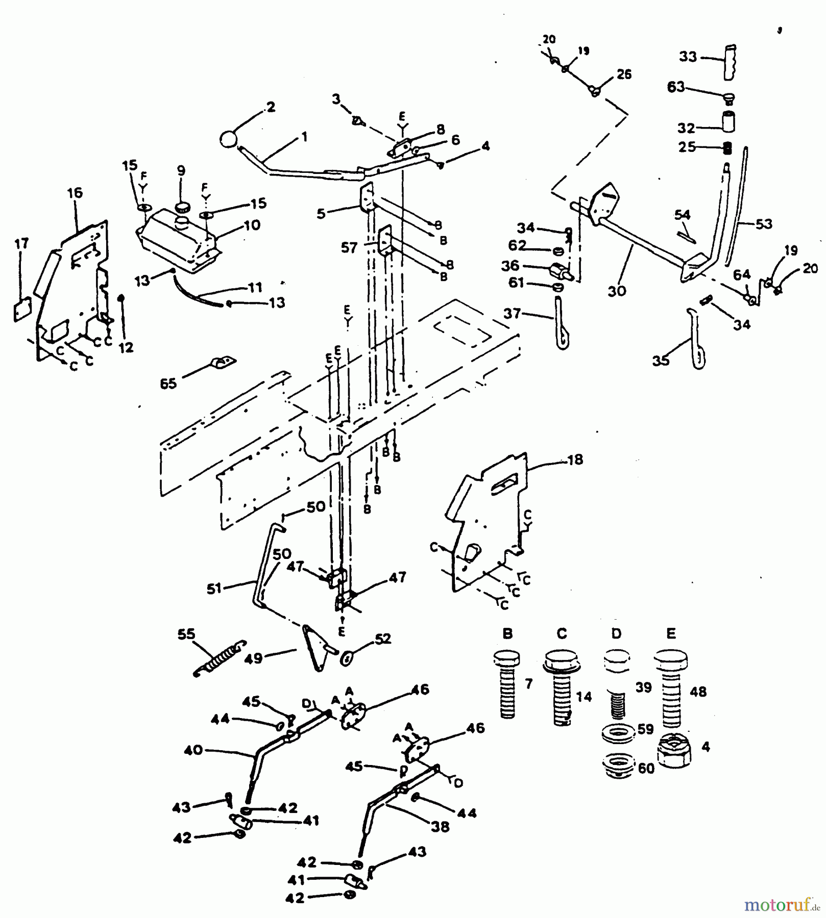 Poulan / Weed Eater Rasen und Gartentraktoren XC1120B - Poulan Pro Lawn Tractor LIFT ADJUSTMENT