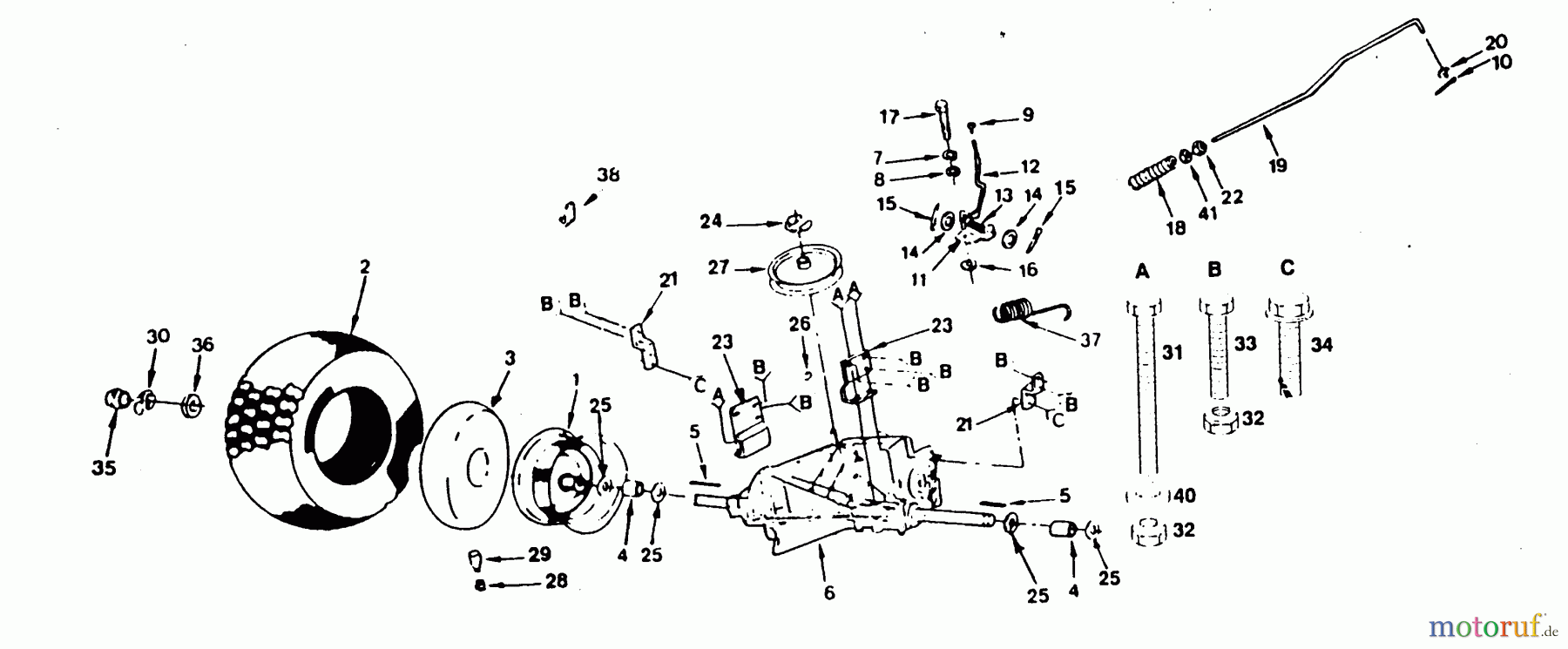 Poulan / Weed Eater Rasen und Gartentraktoren XC1122B - Poulan Pro Lawn Tractor TRANSAXLE AND REAR WHEEL