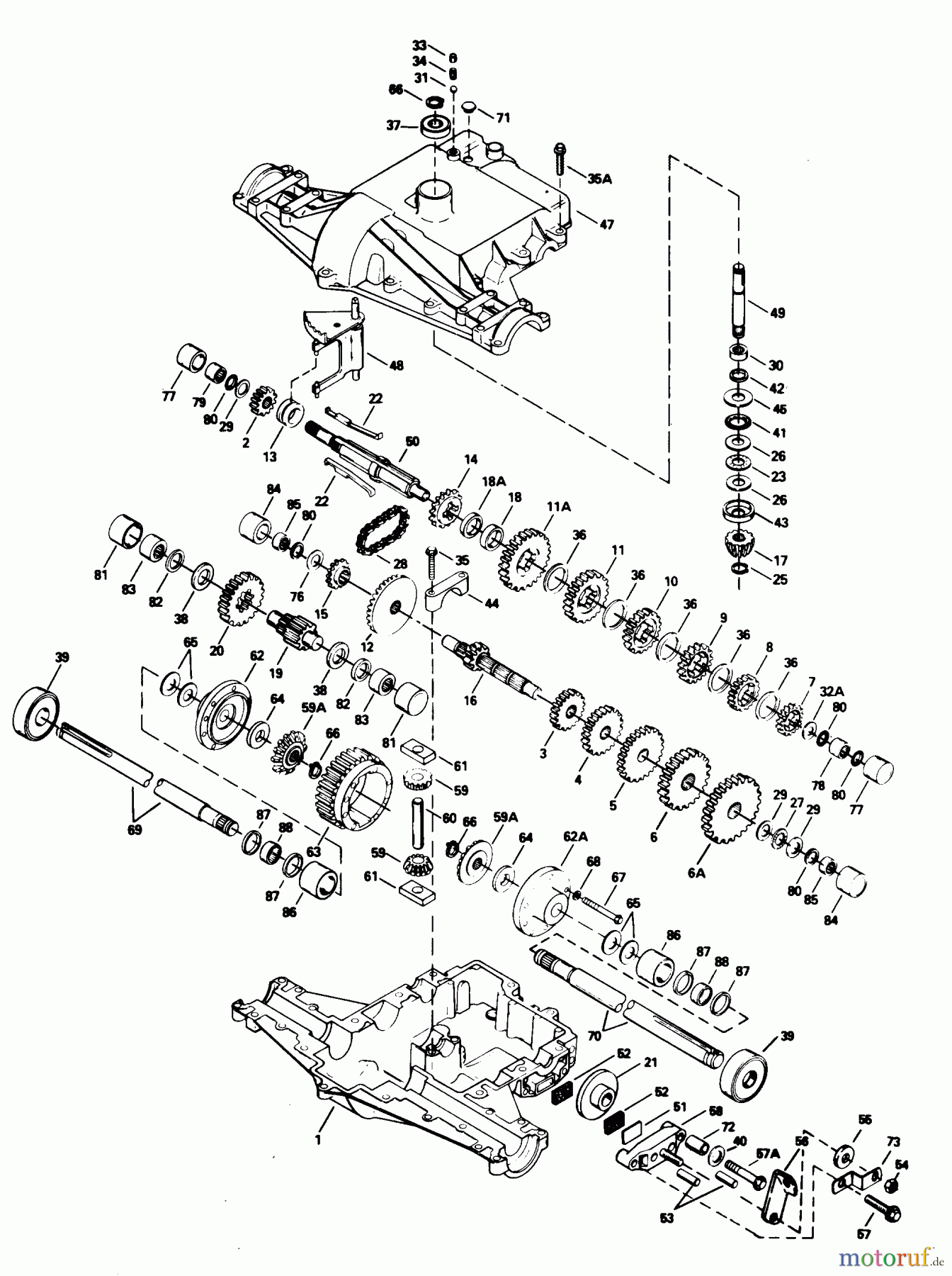 Poulan / Weed Eater Rasen und Gartentraktoren XEG1182VAR - Poulan Pro Lawn Tractor TRANSAXLE - TECUMSEH, MODEL NO. 143.820-016