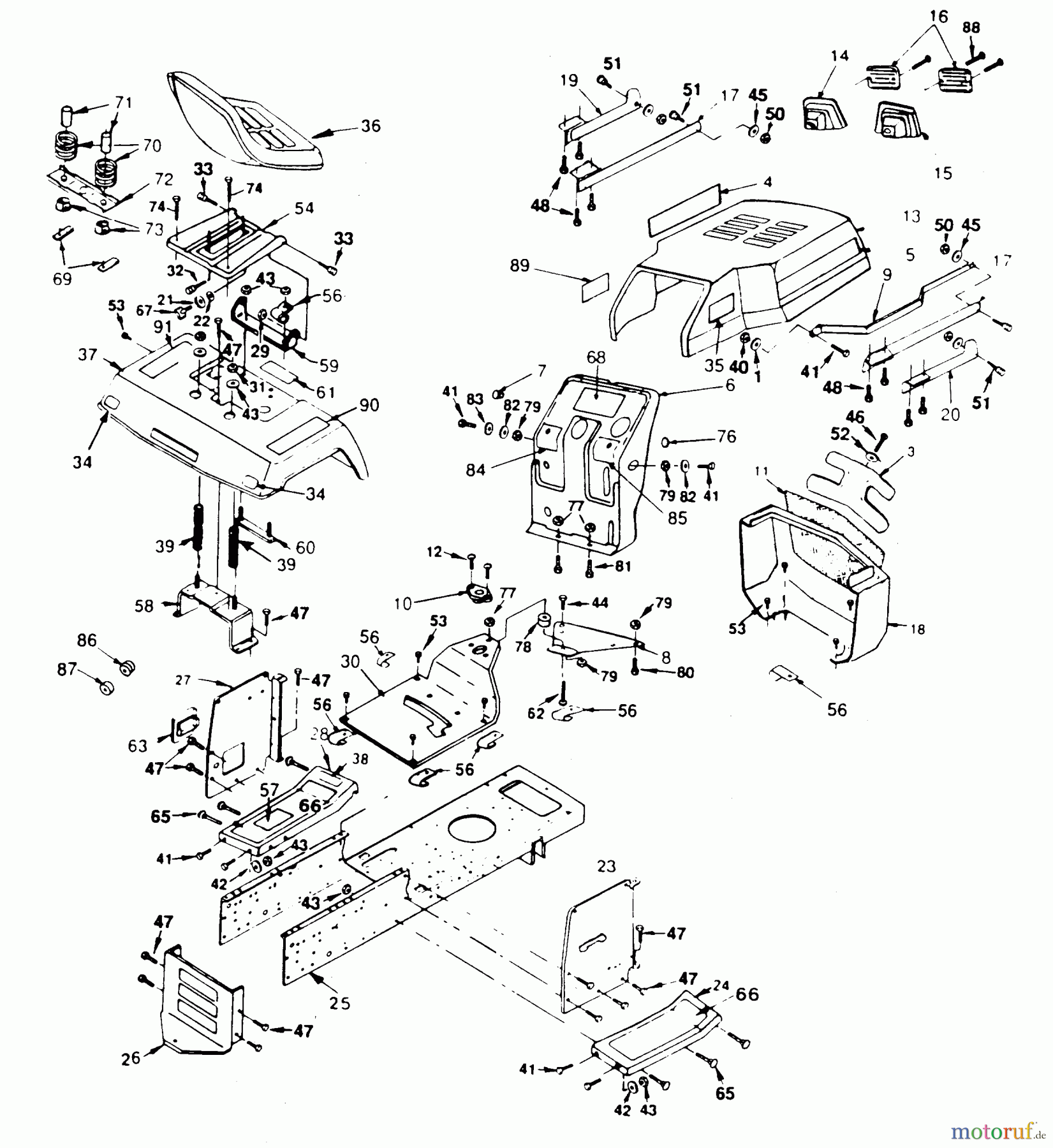 Poulan / Weed Eater Rasen und Gartentraktoren XEL1122AR - Poulan Pro Lawn Tractor ENCLOSURES