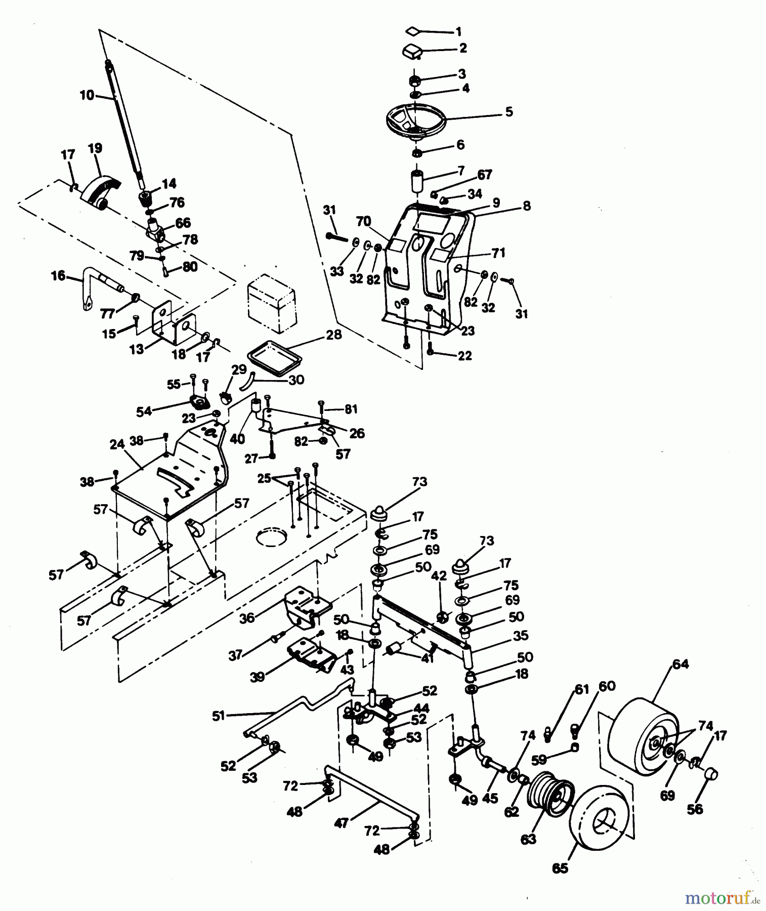  Poulan / Weed Eater Rasen und Gartentraktoren XEY1142AR - Poulan Pro Lawn Tractor STEERING ASSEMBLY