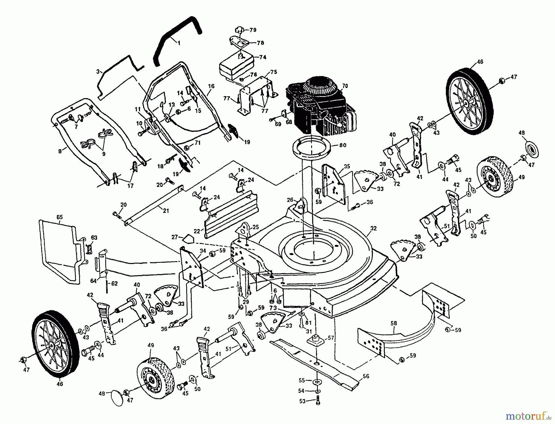  Poulan / Weed Eater Rasenmäher PP2255A - Poulan Pro Walk-Behind Mower Rotary Lawn Mower