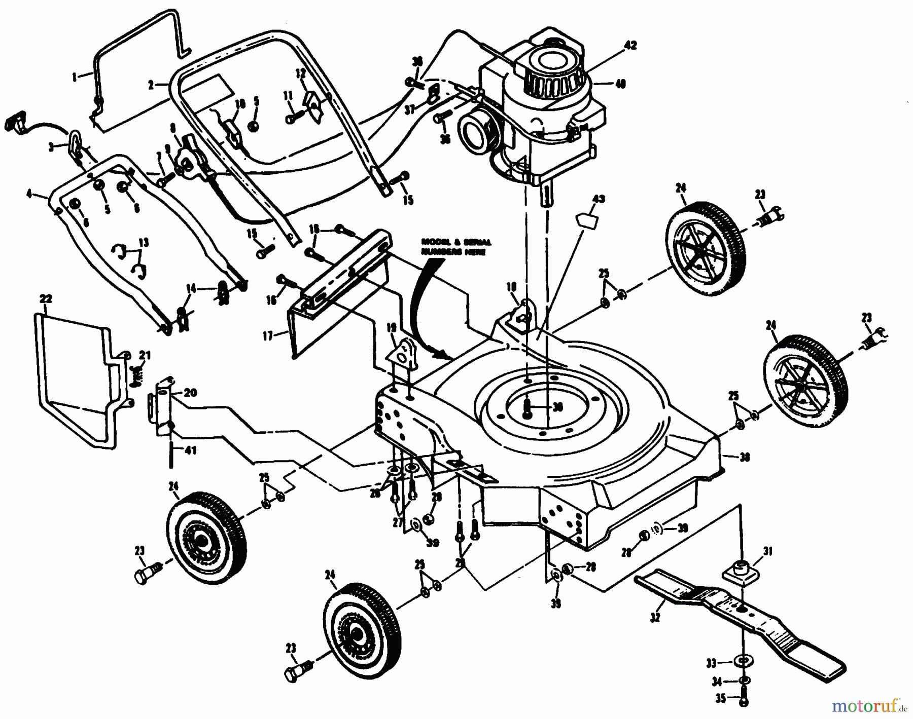 Poulan / Weed Eater Rasenmäher PP730A - Poulan Pro Walk-Behind Mower MOWER HOUSING, ENGINE B/S 92502