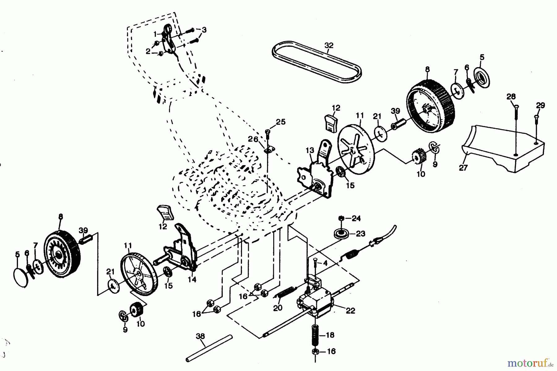  Poulan / Weed Eater Rasenmäher PP750PJA - Poulan Pro Walk-Behind Mower DRIVE ASSEMBLY
