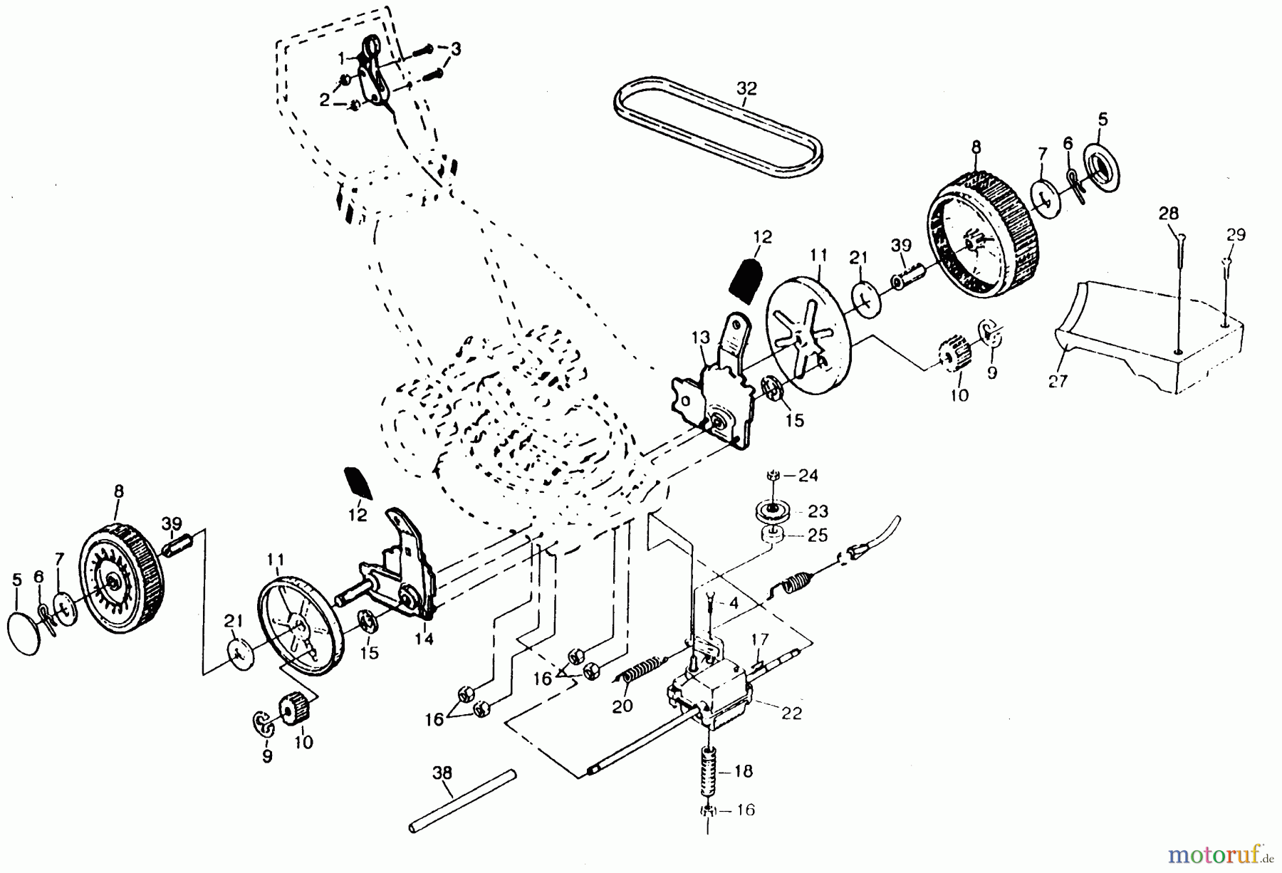  Poulan / Weed Eater Rasenmäher PP752HI - Poulan Pro Walk-Behind Mower DRIVE ASSEMBLY