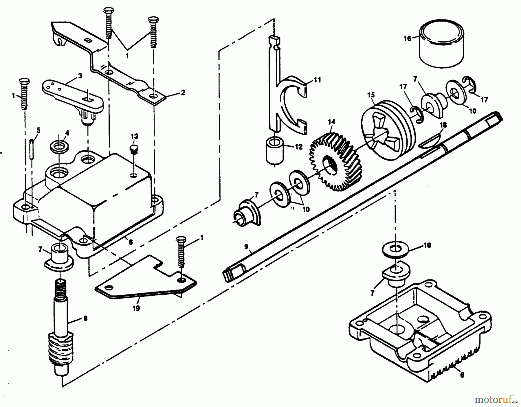 Poulan / Weed Eater Rasenmäher PP752PHJA - Poulan Pro Walk-Behind Mower GEARCASE ASSEMBLY