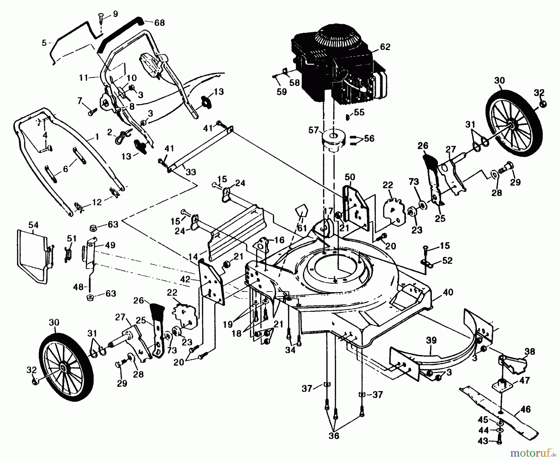 Poulan / Weed Eater Rasenmäher PP752PHKA - Poulan Pro Walk-Behind Mower MOWER HOUSING, ENGINE B/S 12C802
