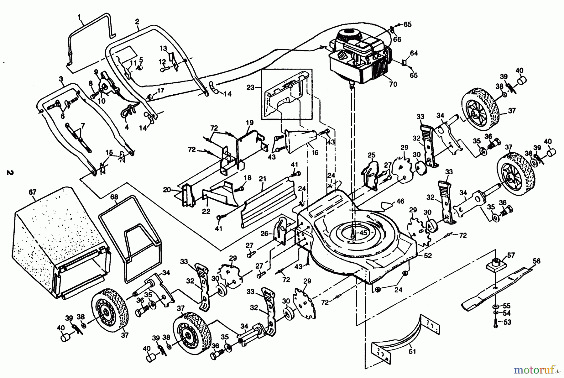Poulan / Weed Eater Rasenmäher PP835C - Poulan Pro Walk-Behind Mower MOWER ASSEMBLY, ENGINE B/S 96902