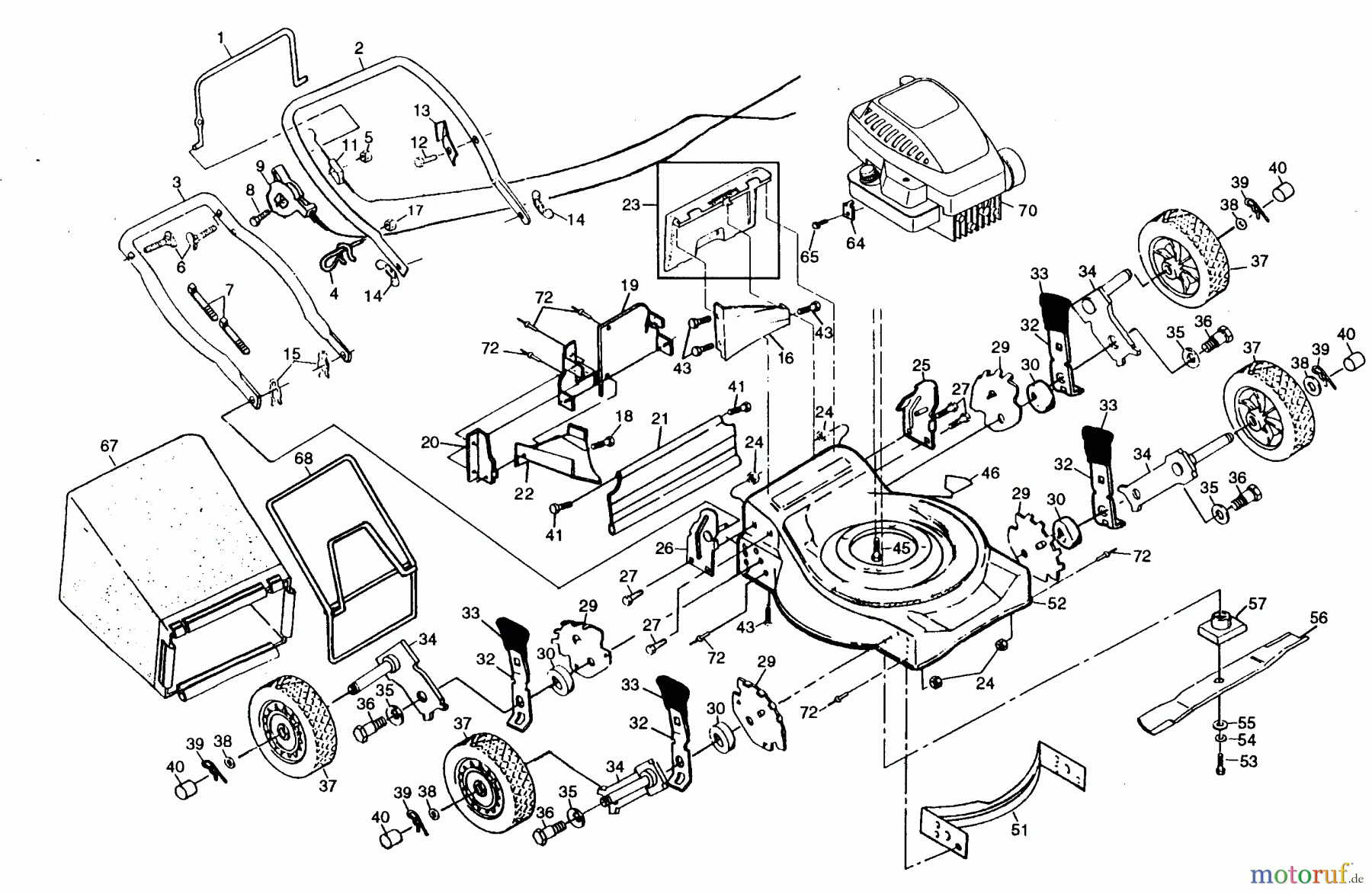 Poulan / Weed Eater Rasenmäher PP835SK - Poulan Pro Walk-Behind Mower MOWER ASSEMBLY, ENGINE B/S 10A902-0182-02