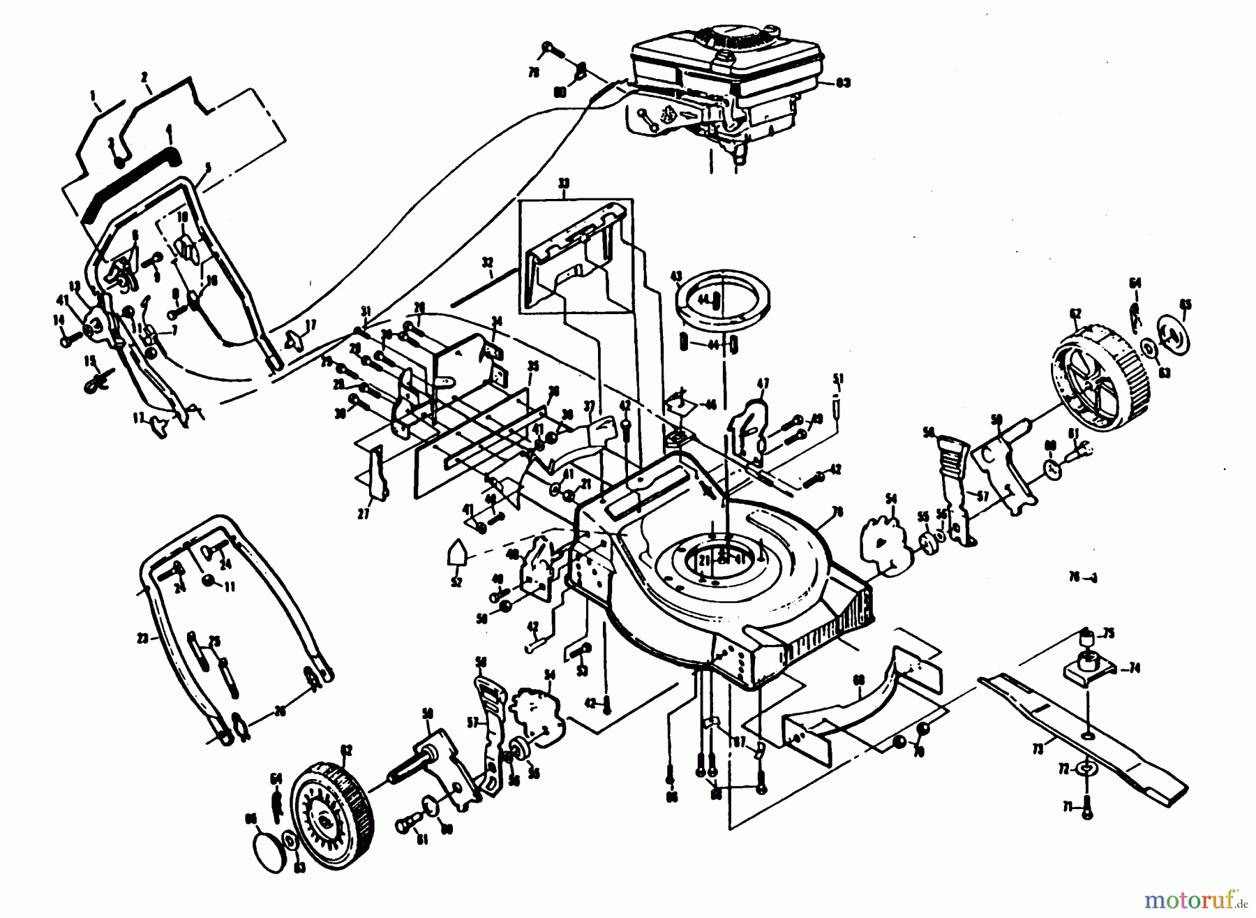 Poulan / Weed Eater Rasenmäher PP845P - Poulan Pro Walk-Behind Mower MOWER HOUSING & B/S ENGINE 124782