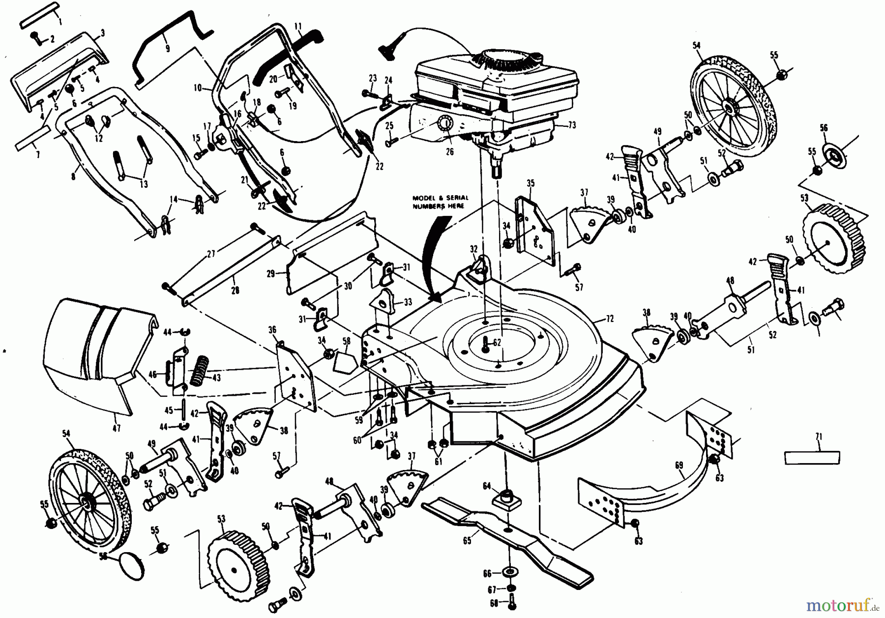 Poulan / Weed Eater Rasenmäher XE750HWAR - Poulan Pro Walk-Behind Mower MOWER ASSEMBLY, ENGINE B/S 124702