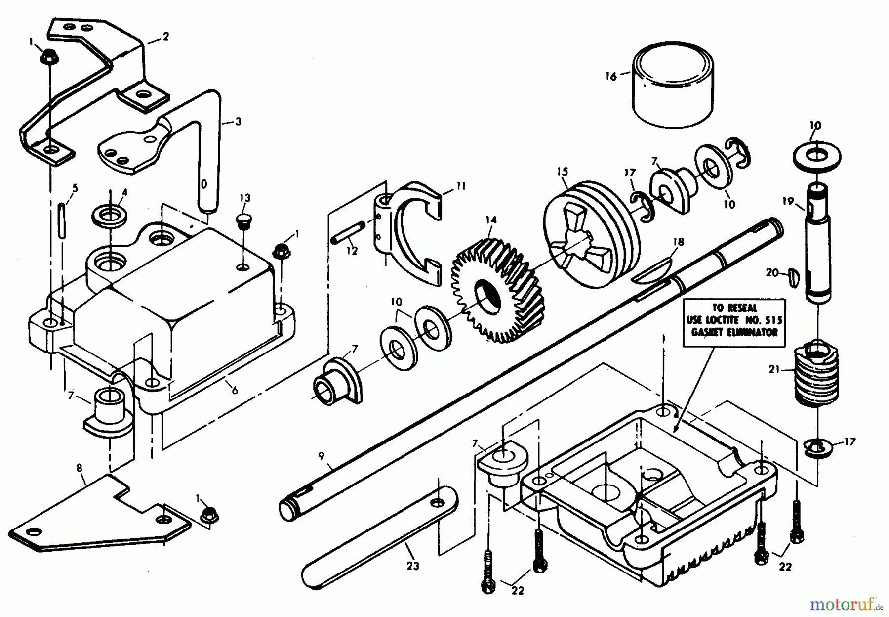  Poulan / Weed Eater Rasenmäher XE850PEAR - Poulan Pro Walk-Behind Mower GEARCASE ASSEMBLY