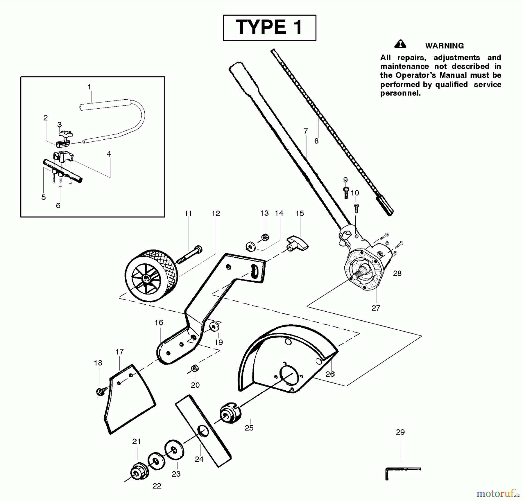 Poulan / Weed Eater Zubehör PP1000E (Type 1) - Poulan Pro Weed N Edge Edger Attachment Edger Attachment Assembly Type 1