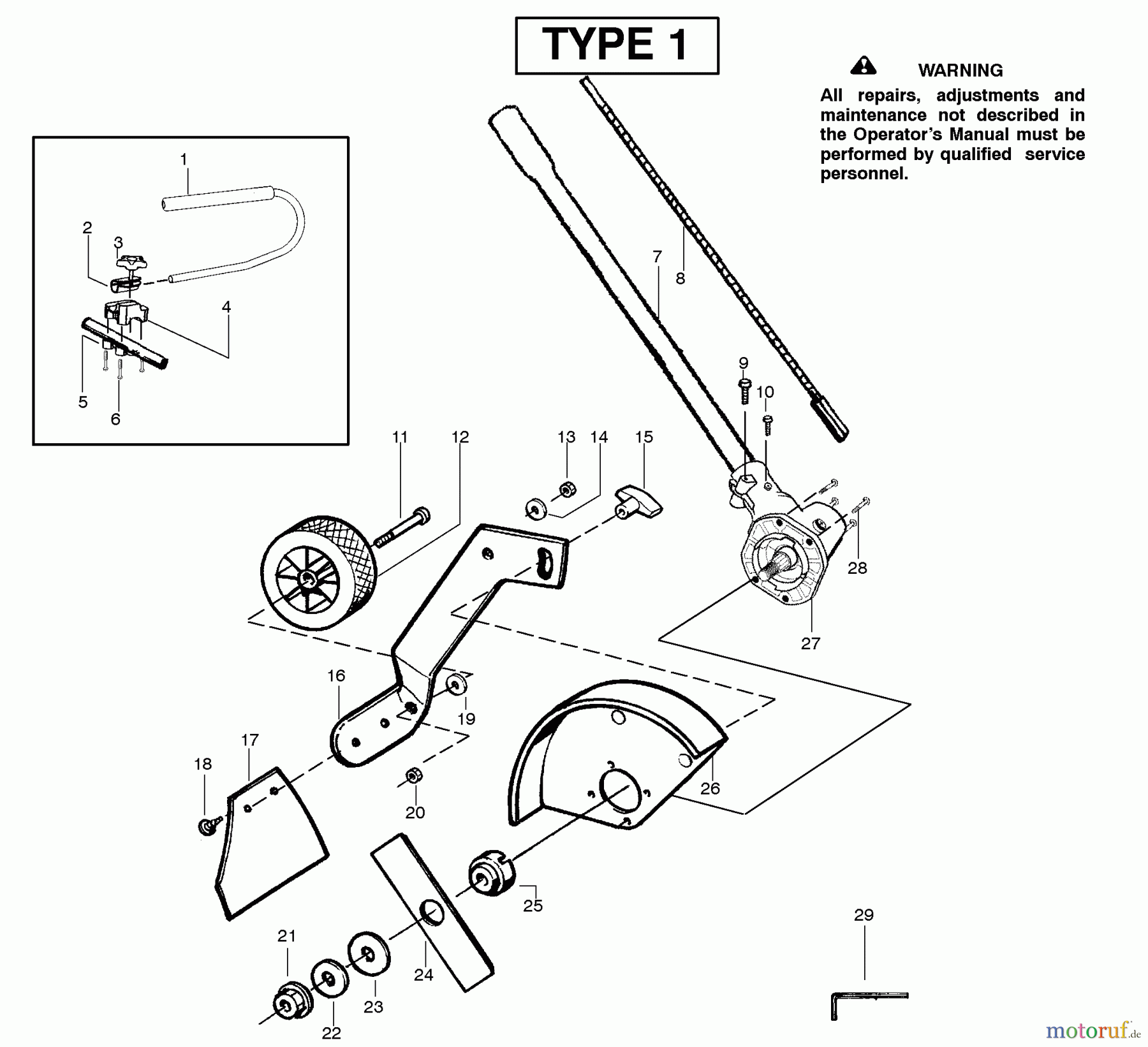 Poulan / Weed Eater Zubehör 1000E (Type 1) - Weed Eater Weed NEdge Edger Attachment Edger Attachment Assembly Type 1
