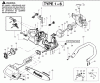 Poulan / Weed Eater 2050WT (Type 4) - Poulan Wildthing Chainsaw Ersatzteile Chassis & Handle Assembly Type 1 - 6