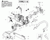 Poulan / Weed Eater 2055 (Type 1) - Poulan Woodsman Chainsaw Ersatzteile Handle, Chassis & Bar Assembly Type 1-6