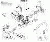 Poulan / Weed Eater 2055 (Type 7) - Poulan Woodsman Chainsaw Ersatzteile Handle, Chassis & Bar Assembly Type 7
