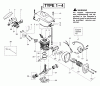 Poulan / Weed Eater 2155 (Type 1) - Poulan Plus Chainsaw Ersatzteile Engine Assembly Type 1 - 4