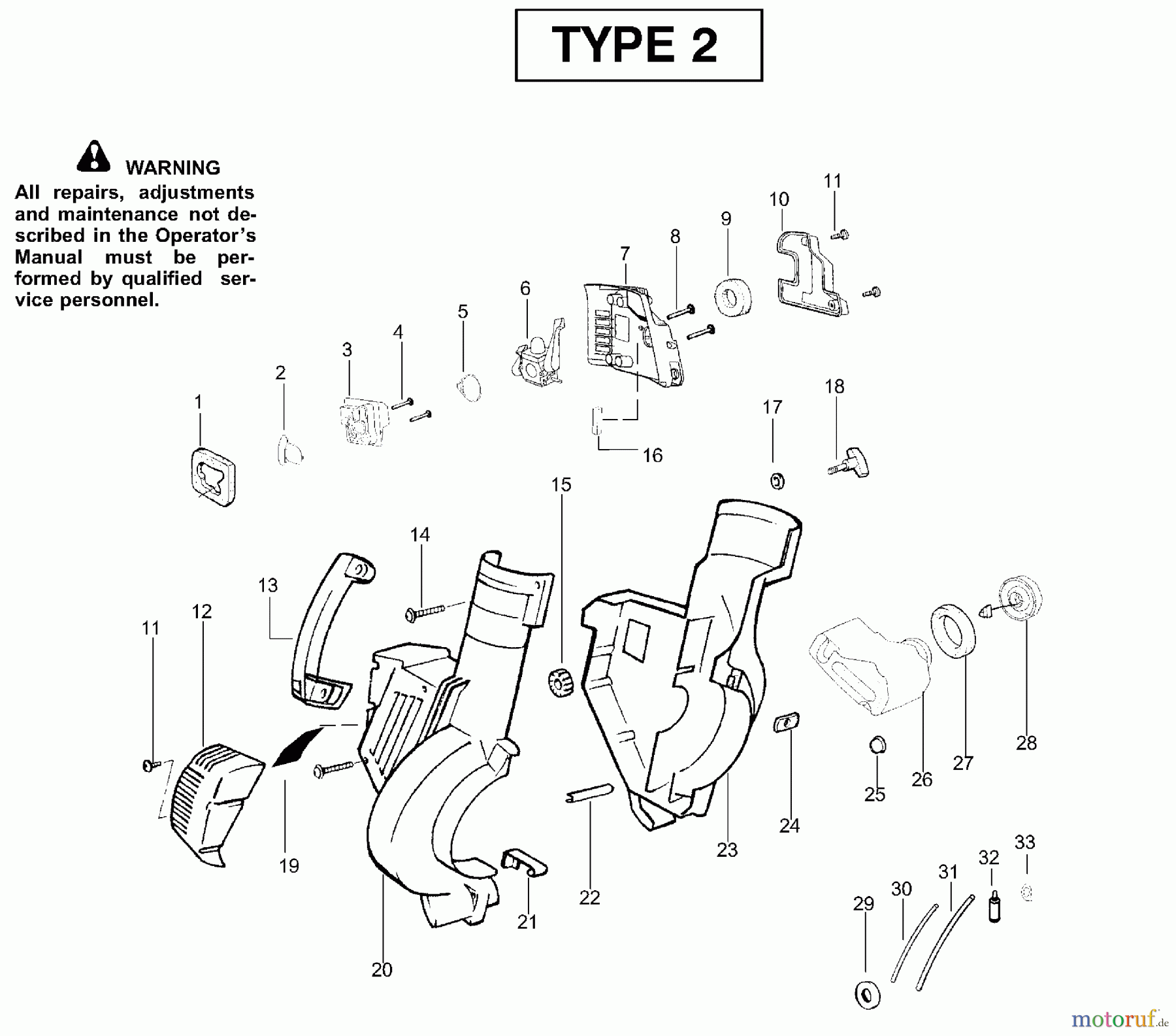 Poulan / Weed Eater Bläser / Sauger / Häcksler / Mulchgeräte BV200LE (Type 2) - Weed Eater Blower Housing Assembly Type 2