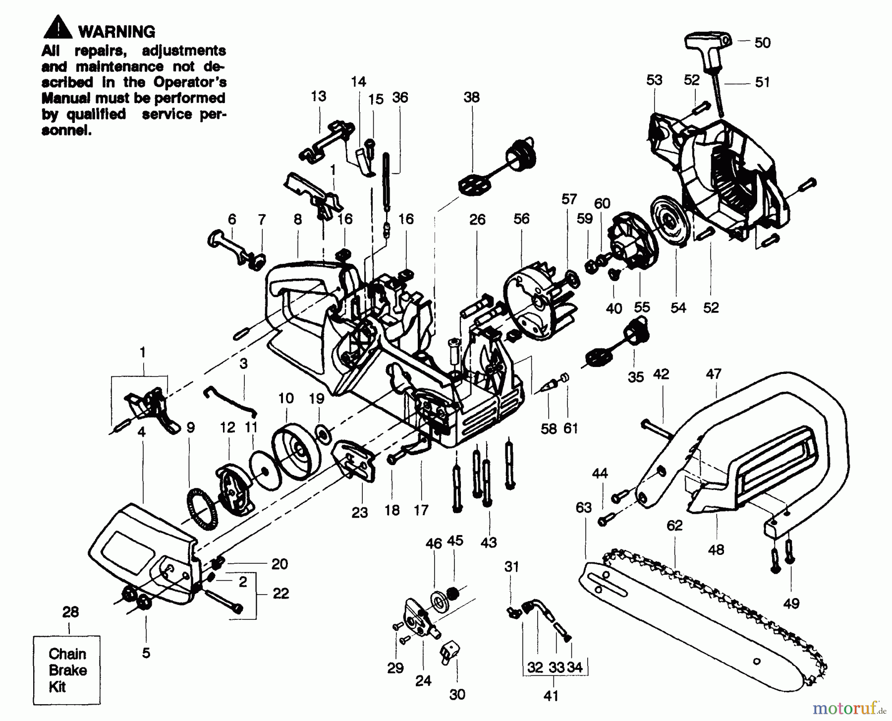  Poulan / Weed Eater Motorsägen 2350 - Poulan Chainsaw Handle & External Power Unit
