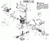 Poulan / Weed Eater 2050 (Type 1) - Poulan Pioneer Chainsaw Ersatzteile Engine Assembly Type 1-5