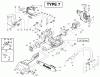 Poulan / Weed Eater 2550 (Type 7) - Poulan Woodmaster Chainsaw Ersatzteile Handle, Chassis & Bar Assembly Type 7