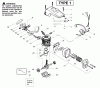 Poulan / Weed Eater 2550SE (Type 1) - Poulan Woodmaster Silver Edition Chainsaw Ersatzteile Engine Assembly Type 1