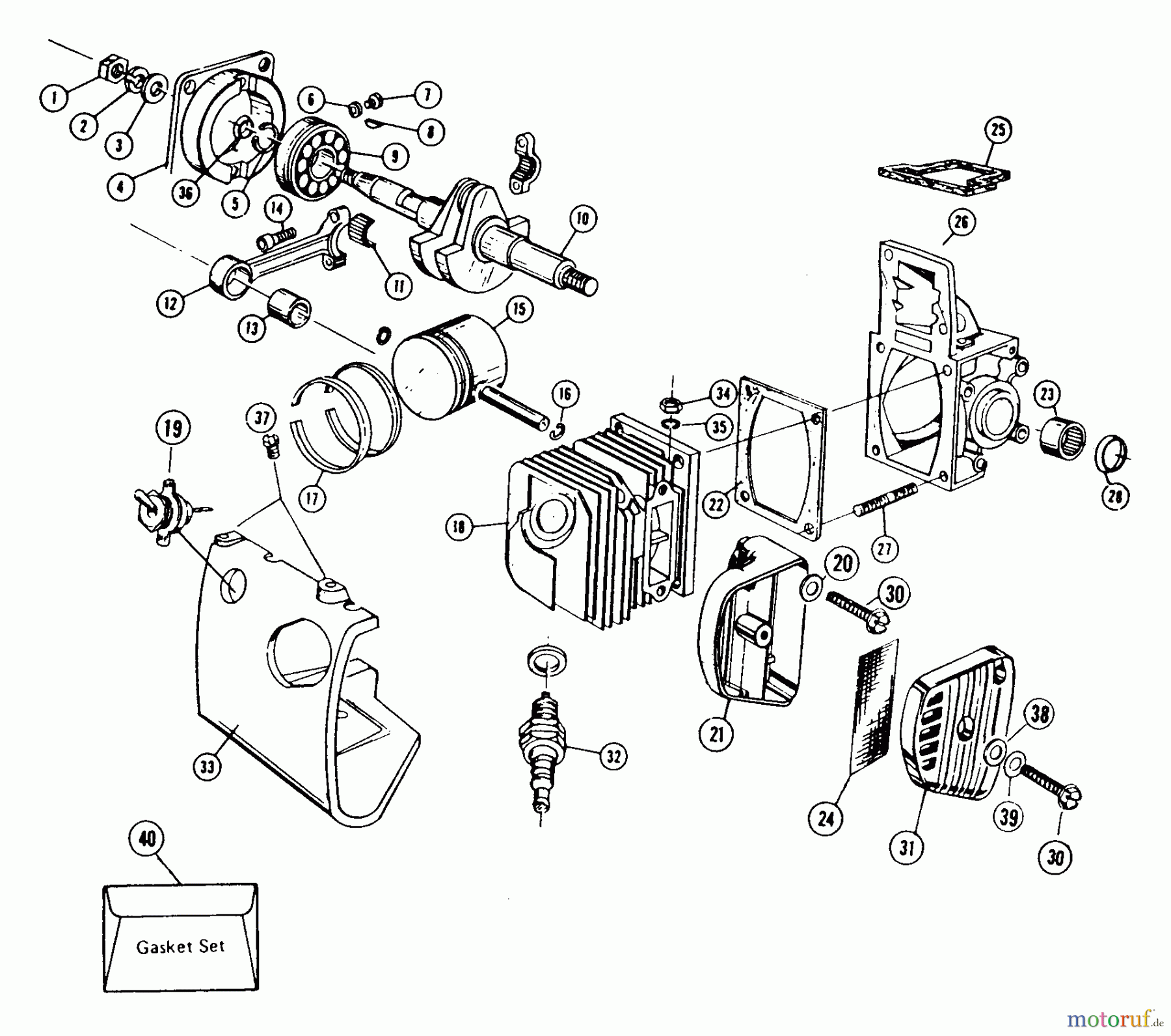  Poulan / Weed Eater Motorsägen 306A - Poulan Chainsaw Engine