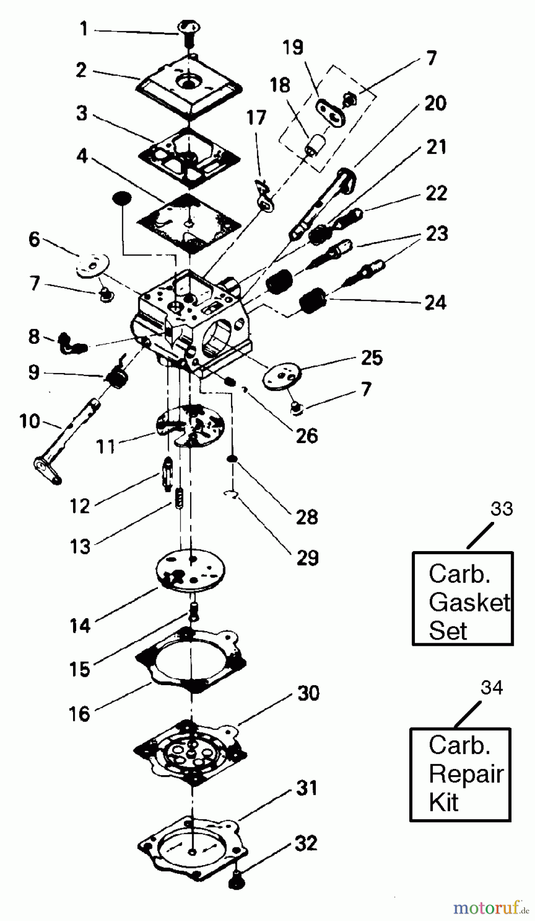 Poulan / Weed Eater Motorsägen 3800 - Poulan Chainsaw Carburetor Assembly (P/N 530035094)