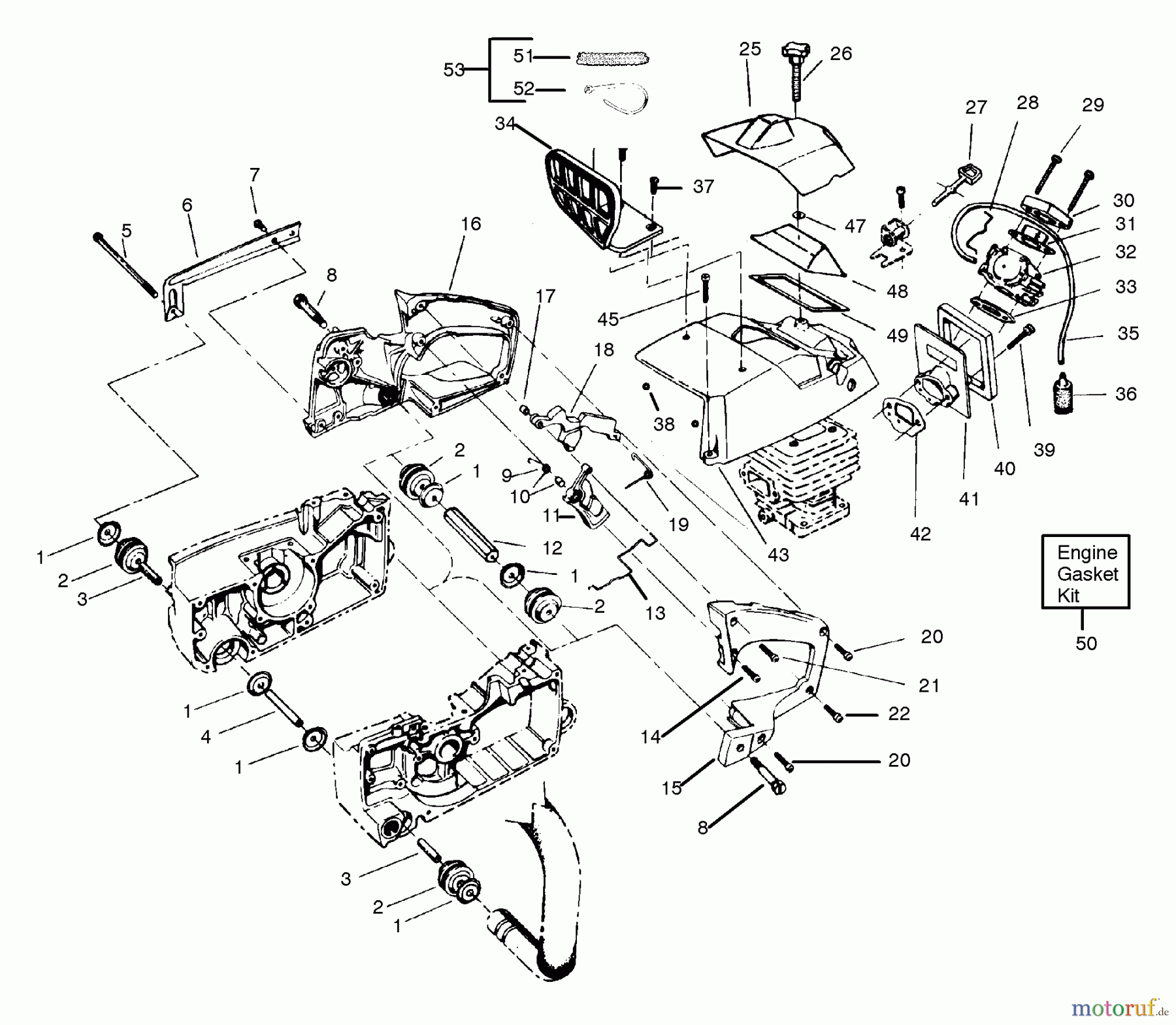 Poulan / Weed Eater Motorsägen 3800 - Poulan Chainsaw External Power Unit