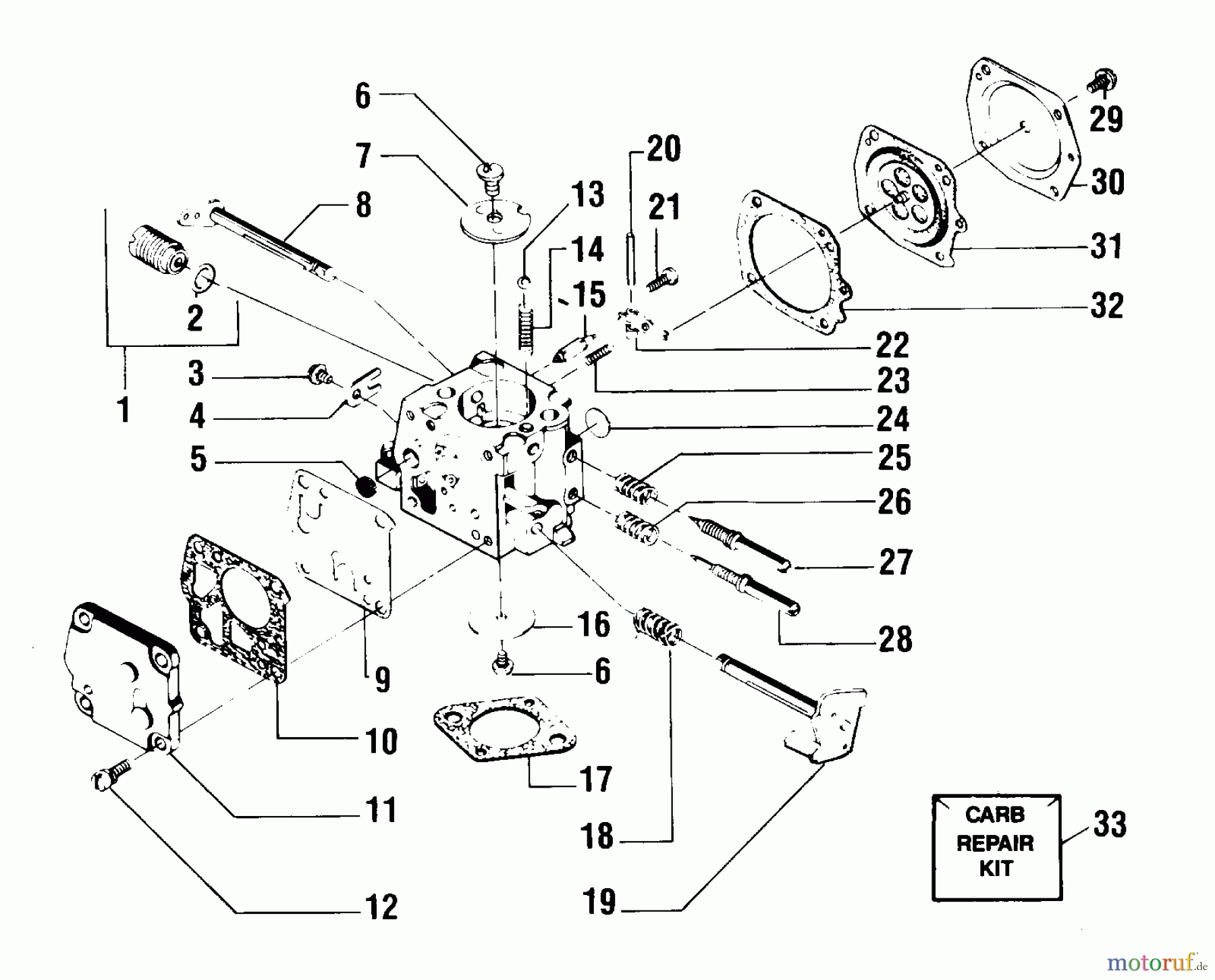 Poulan / Weed Eater Motorsägen 4400 - Poulan Chainsaw CARBURETORS HS-168A, HS-176A