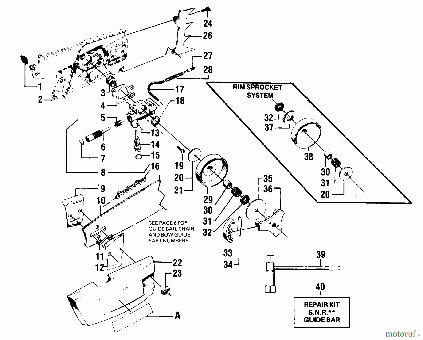  Poulan / Weed Eater Motorsägen 4400 - Poulan Chainsaw CLUTCH & OIL PUMP