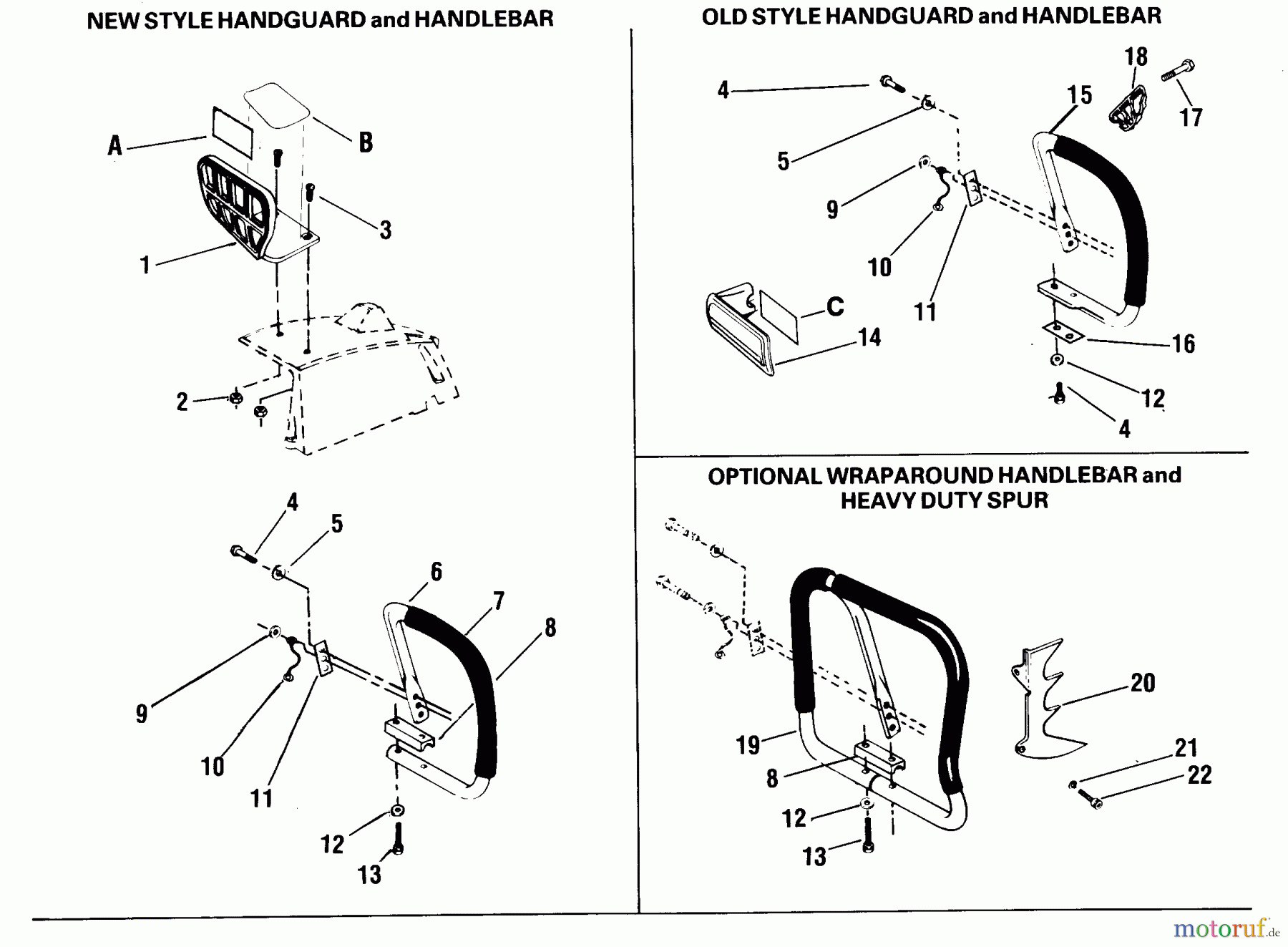 Poulan / Weed Eater Motorsägen 4400 - Poulan Chainsaw HANDGUARD & HANDLEBAR