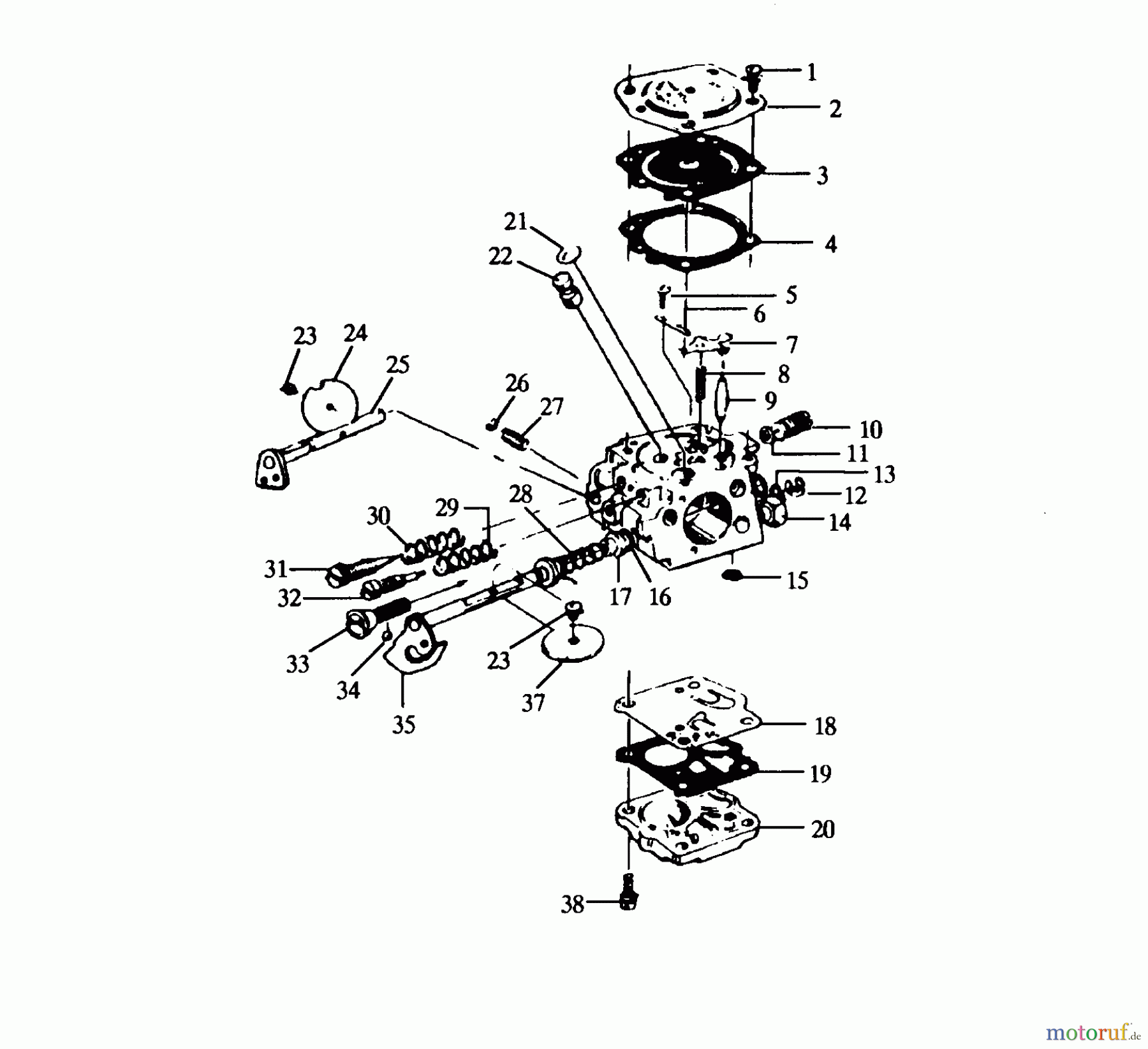 Poulan / Weed Eater Motorsägen KS412 - Poulan Pro Chainsaw CARBURETOR