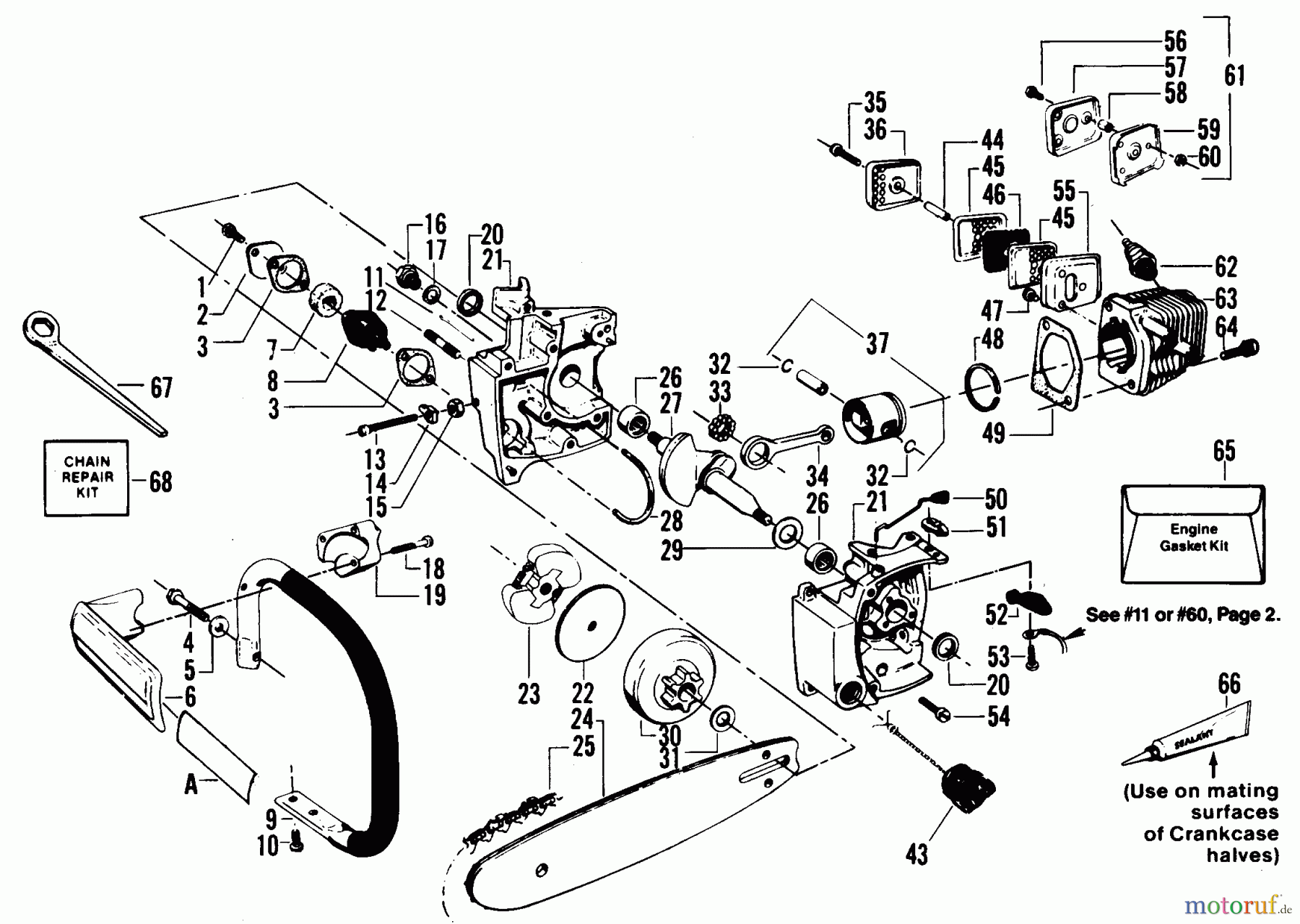 Poulan / Weed Eater Motorsägen MICRO XXV - Poulan Chainsaw HANDLE, CHAIN ASSEMBLY