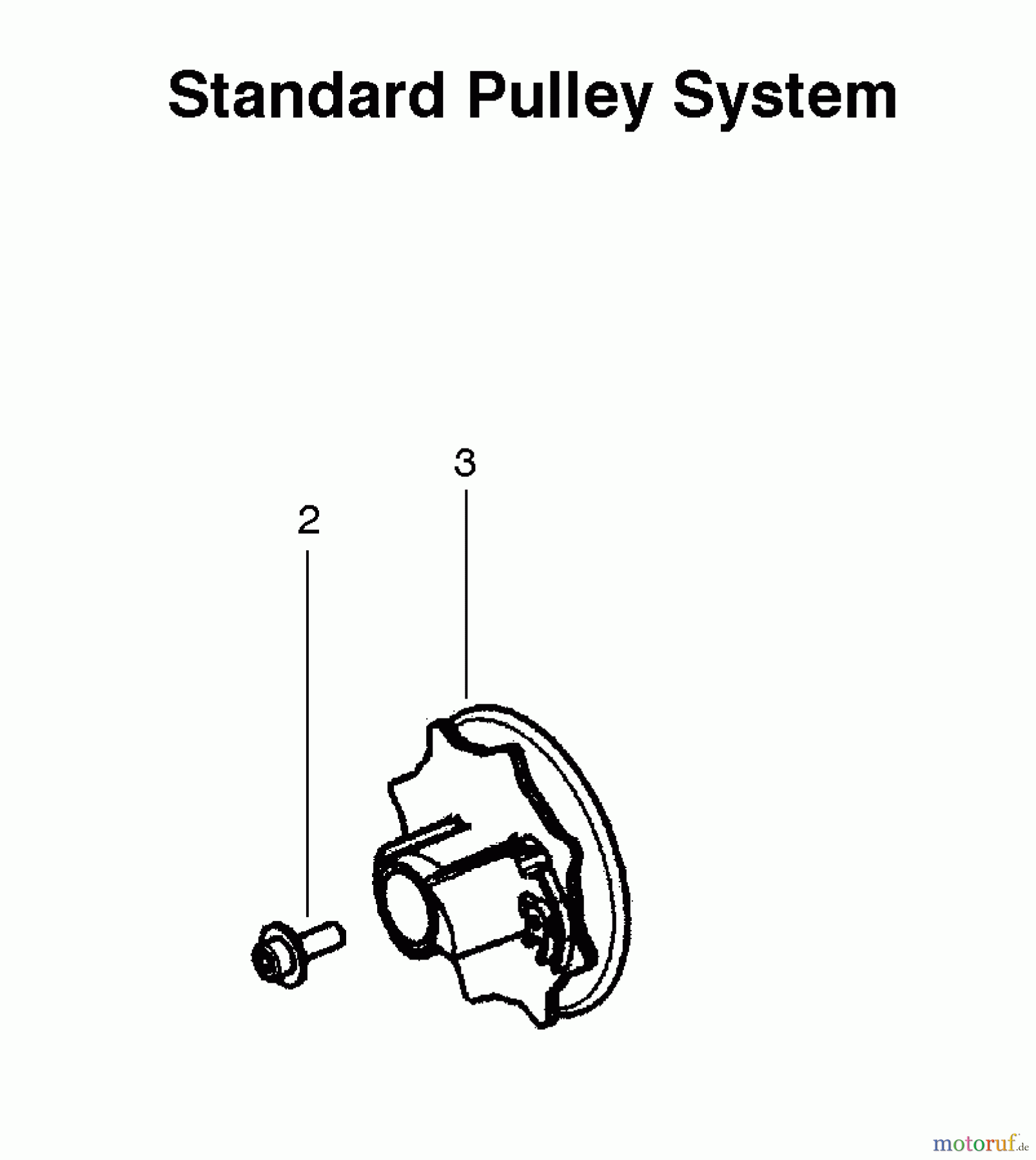 Poulan / Weed Eater Motorsägen P3314WS (Type 2) - Poulan Chainsaw Standard Pulley System