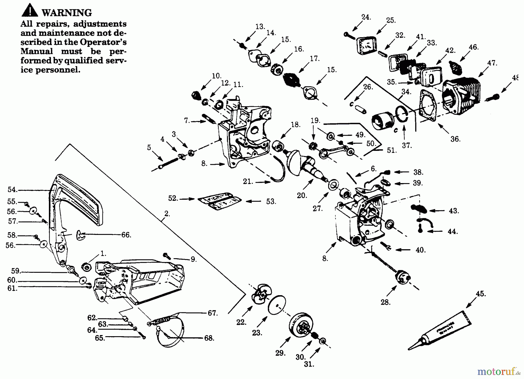  Poulan / Weed Eater Motorsägen PP180C - Poulan Pro Chainsaw INTERNAL POWER UNIT