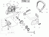 Poulan / Weed Eater PP330 (Type 1) - Poulan Pro Chainsaw Ersatzteile Chain Brake & Cluch