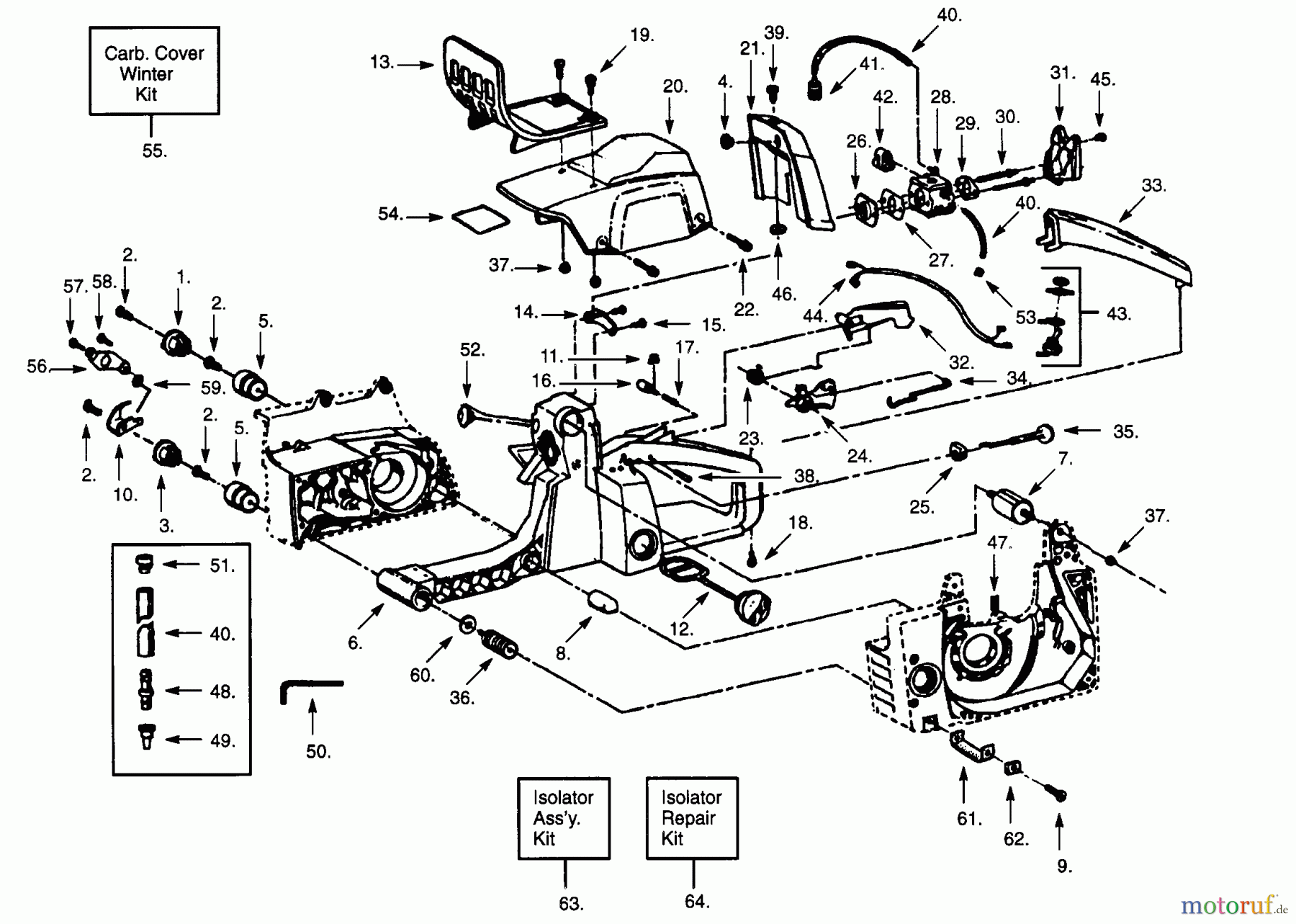 Poulan / Weed Eater Motorsägen PP335 - Poulan Pro Chainsaw EXTERNAL POWER UNIT