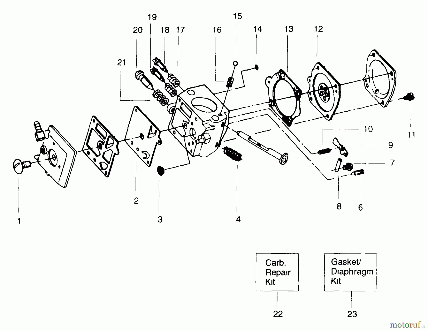 Poulan / Weed Eater Motorsägen PP335 - Poulan Pro Predator Chainsaw Carburetor Assembly
