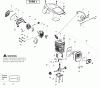 Poulan / Weed Eater PP3516 (Type 1) - Poulan Pro Chainsaw Ersatzteile Engine Type 1