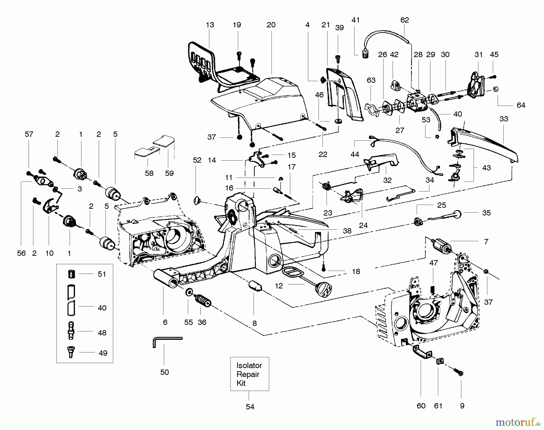 Poulan / Weed Eater Motorsägen PP336 - Poulan Pro Chainsaw External Power Unit