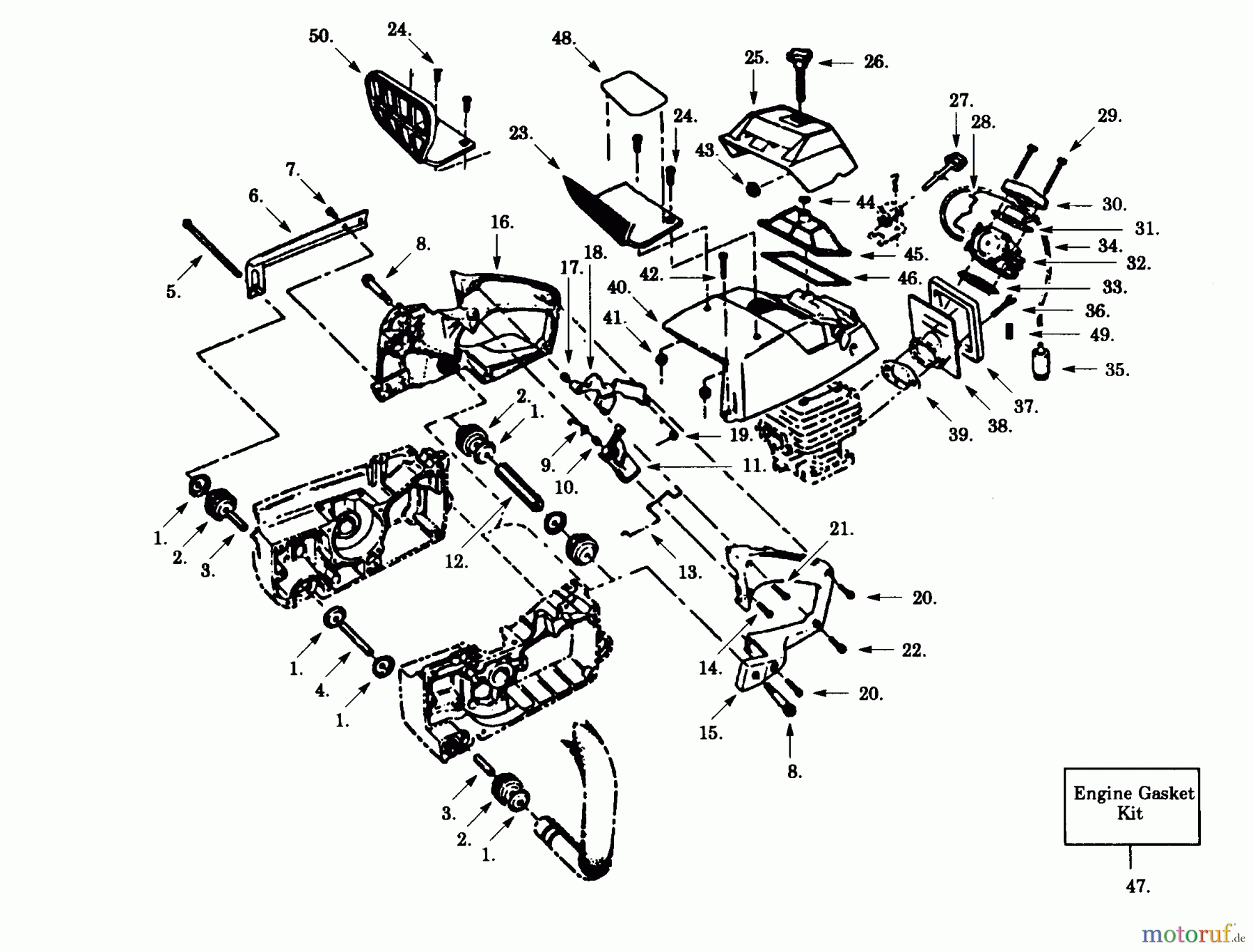  Poulan / Weed Eater Motorsägen PP395 - Poulan Pro Chainsaw EXTERNAL POWER UNIT