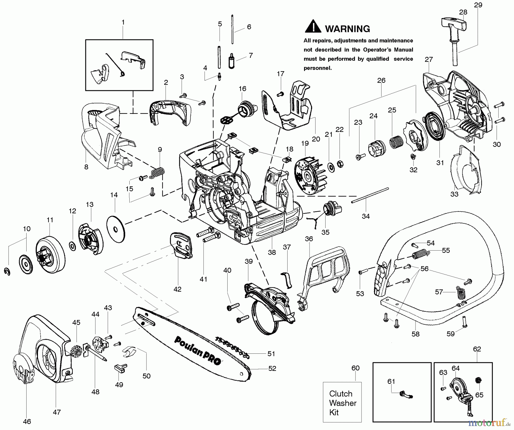 Poulan / Weed Eater Motorsägen PP4218AVX - Poulan Pro Chainsaw Housing
