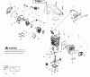 Poulan / Weed Eater SM4218AV (Type 1) - Poulan Pro Chainsaw Ersatzteile Engine Type 1