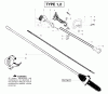 Poulan / Weed Eater SM446E (Type 2) - Poulan Pro Pole Pruner Ersatzteile Handle & Shaft Assembly Type 1,2