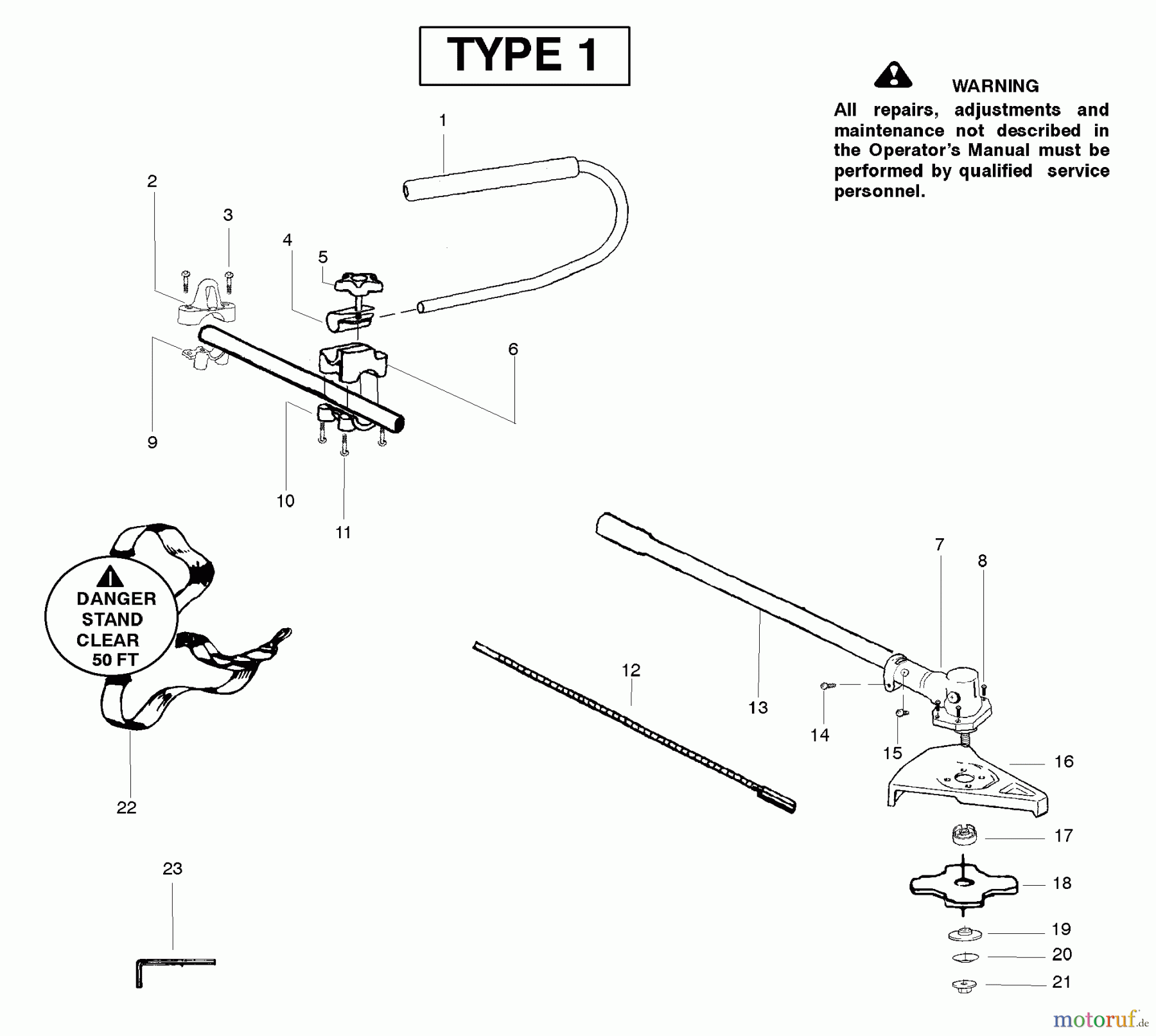 Poulan / Weed Eater Zubehör PP4000C (Type 1) - Poulan Pro Brushcutter Attachment Brushcutter Attachment Assembly Type 1