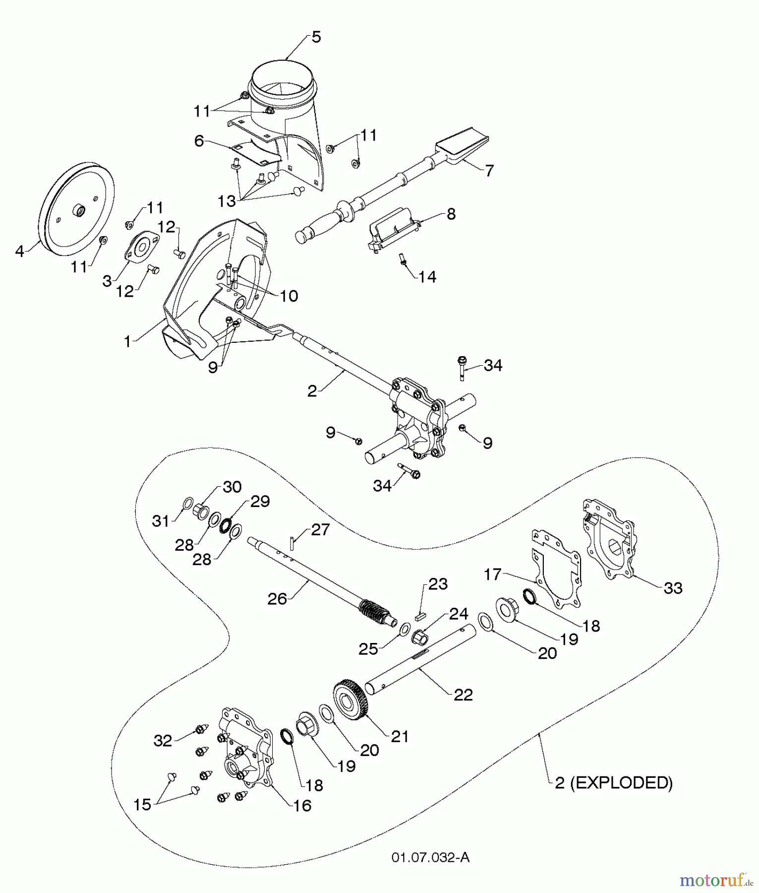  Poulan / Weed Eater Schneefräsen 961940010 (96194001005) - Poulan Pro Snow Thrower (2013-07) AUGER HOUSING IMPELLER #1
