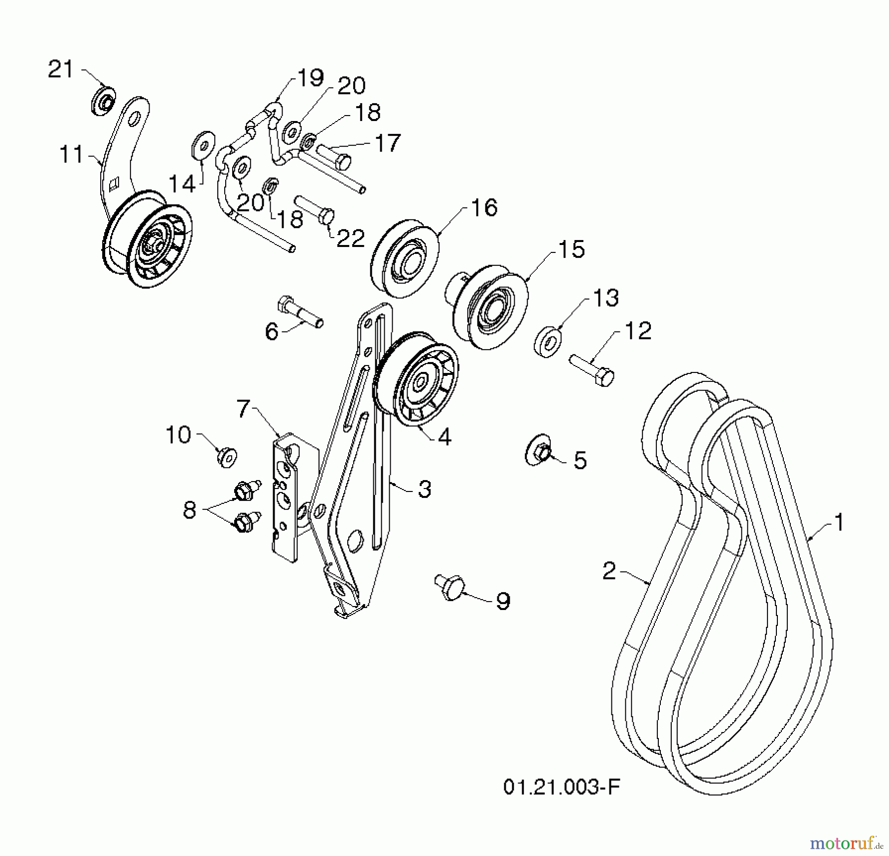  Poulan / Weed Eater Schneefräsen 961940010 (96194001005) - Poulan Pro Snow Thrower (2013-07) CHASSIS /ENGINE /PULLEY #2